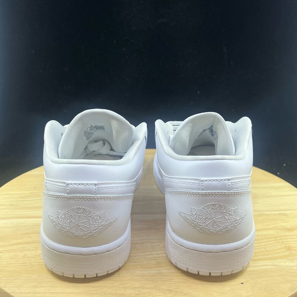 NIKE AIR JORDAN 1 LOW RETRO 1 LOW WHITE "TRIPLE WHITE" SZ 8.5 Wmns [DV0990-111] - Picture 6 of 9